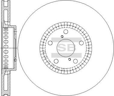 Тормозной диск Sangsin Hi-Q. Артикул SD4041