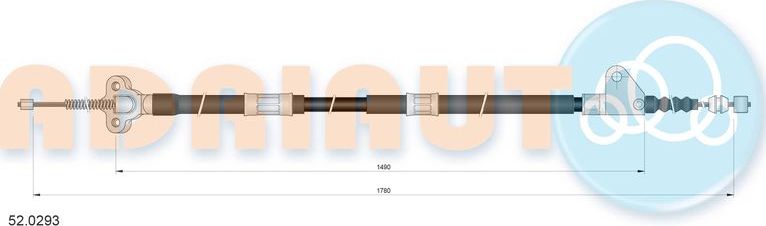 Трос ручника (тросик ручного тормоза) Adriauto. Артикул 52.0293