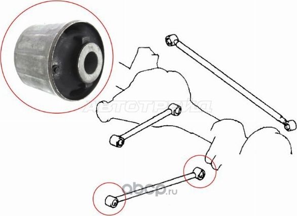 Сайлентблок RR продольной тяги TOYOTA LAND CRUISER (SAT). Артикул ST4870260100