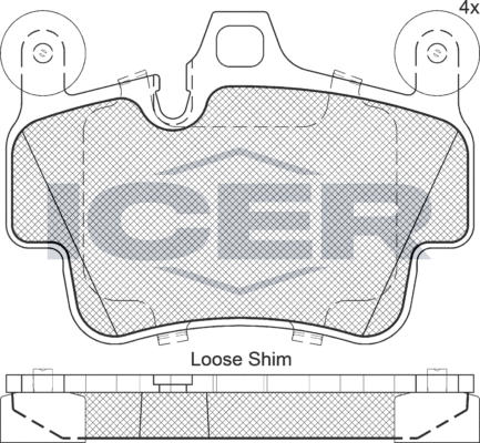 Тормозные колодки Icer. Артикул 182204