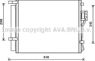 Радиатор кондиционера (конденсатор) AVA (алюминий). Артикул HY5310D