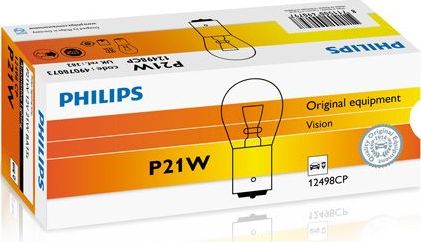 P21W 12V-21W (BA15s) Philips. Артикул 12498CP