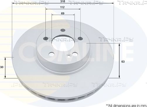 Тормозной диск Comline Comline передний для Mercedes-Benz C-Класс IV (W205, C205) 2014-2018. Артикул ADC5040V