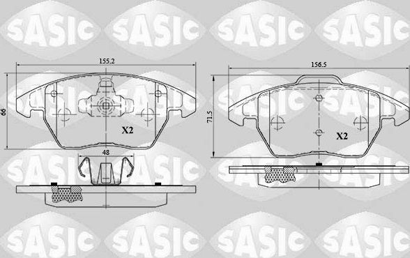 Тормозные колодки Sasic. Артикул 6210046