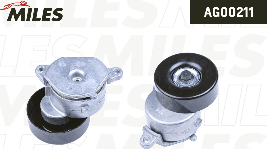 Натяжной ролик (натяжитель) приводного поликлинового ремня Miles. Артикул AG00211