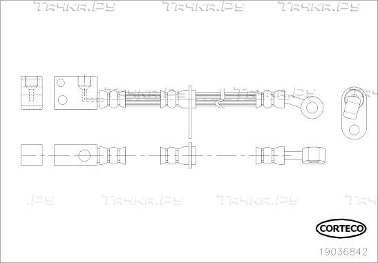 Тормозной шланг Corteco. Артикул 19036842