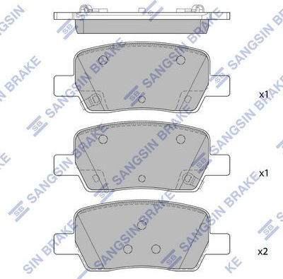 Тормозные колодки Sangsin Hi-Q. Артикул SP4465