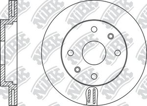 Тормозной диск NiBK передний для Datsun mi-DO 2014-2026. Артикул RN1124