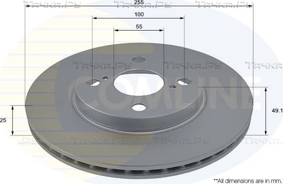 Тормозной диск Comline COATED. Артикул ADC01107V