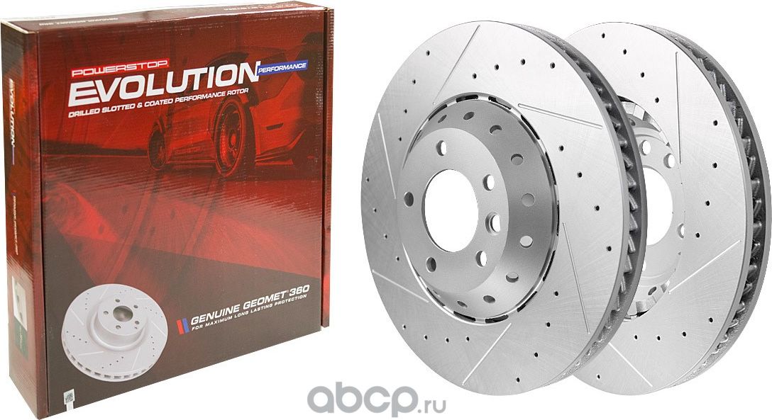 ДИСК ТОРМОЗНОЙ ПЕРЕДНИЙ PORSCHE Cayenne II (92A,958) 2010+ TURBO **Склад Масла (Powerstop). Артикул EBR1293