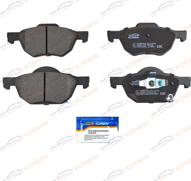 Колодки тормозные перед. Honda Accord VII 03-08 (Korwin). Артикул KWBP0181