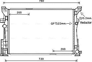 Радиатор охлаждения двигателя AVA для Infiniti QX30 2016-2019. Артикул MS2652
