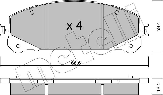 Тормозные колодки Metelli. Артикул 22-0938-1