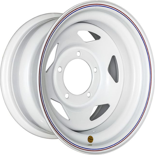 Колёсный диск OFF-ROAD Wheels усиленный стальной белый 5x139,7 8xR15 d110 ET-19 (треуг.) для УАЗ Хантер 2003-2024. Артикул 1580-53910WH-19A15