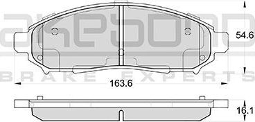 Тормозные колодки Akebono Standard. Артикул AN-726WK