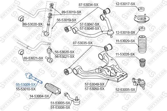 Рулевая тяга Stellox. Артикул 55-53009-SX