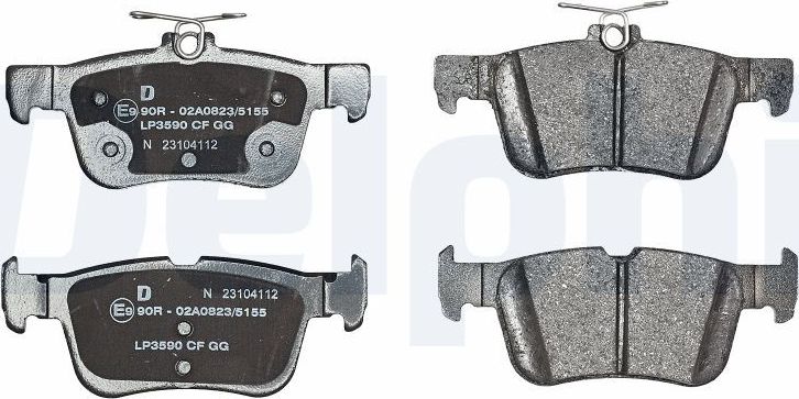 Тормозные колодки Delphi (Low-Metallic). Артикул LP3590