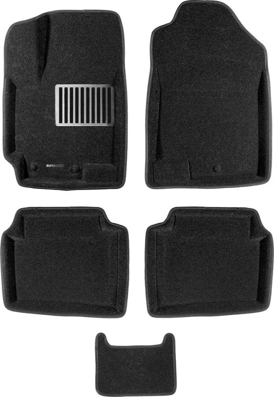 Коврики текстильные Euromat 3D Lux для салона Kia Rio III 2011-2017 ЧЕРНЫЕ. Артикул EM3D-002922