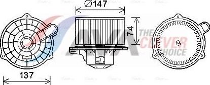 Вентилятор, мотор печки (отопителя) салона AVA для Hyundai Tucson I 2004-2010. Артикул HY8427