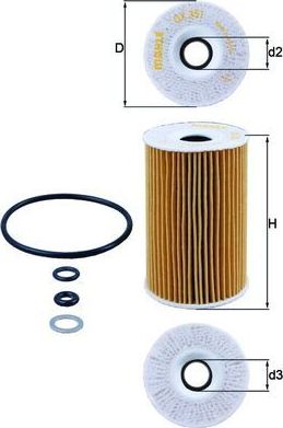 Масляный фильтр Mahle-Knecht. Артикул OX 351D