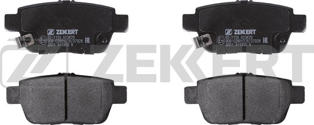 Тормозные колодки Zekkert задние для Acura TL IV 2009-2014. Артикул BS-2159