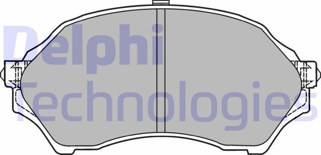 Тормозные колодки Delphi (Low-Metallic) передние для Mazda 323 VI (BJ) 1998-2004. Артикул LP1440