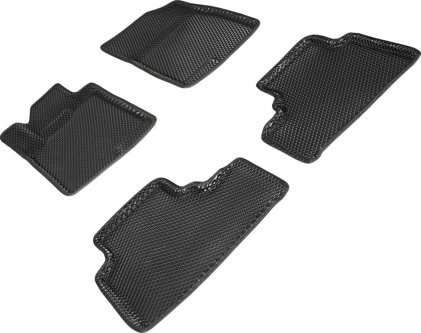 Коврики Seintex 3D EVA ромб для салона Haval Jolion 2WD 2021-2026 ЧЕРНЫЕ. Артикул 97482