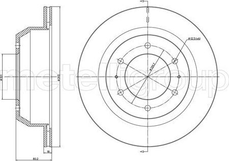 Тормозной диск Trusting для Haval H5 I 2014-2026. Артикул DF1490