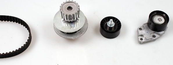 Помпа (водяной насос) с комплектом ремня ГРМ Hepu. Артикул PK07930