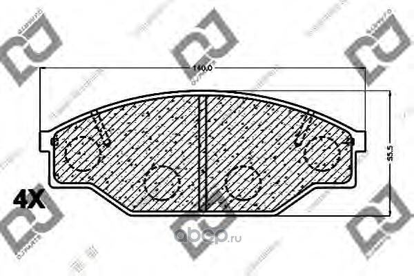 Колодки тормозные дисковые (DJ Parts). Артикул BP1002