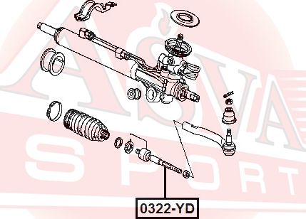 Рулевая тяга Asva передняя правая/левая внутренняя для Acura MDX II 2006-2013. Артикул 0322-YD