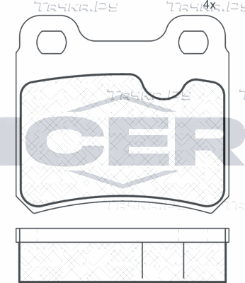 Тормозные колодки Icer задние для Opel Calibra 1989-1997. Артикул 180807