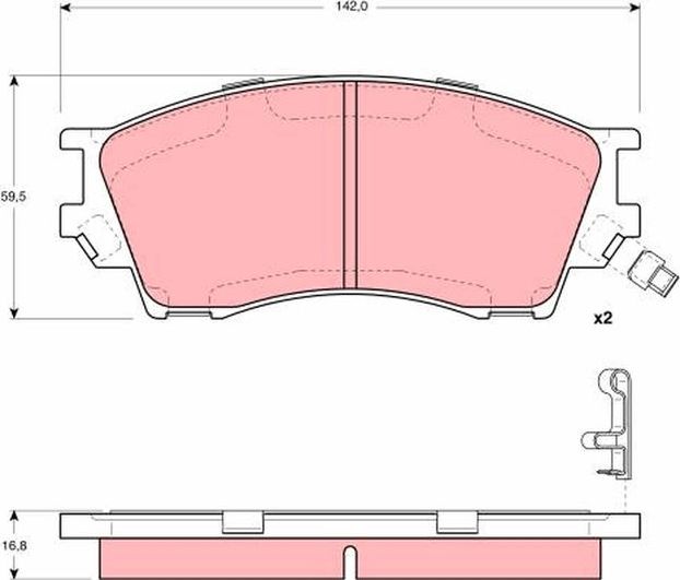 Тормозные колодки TRW. Артикул GDB3230