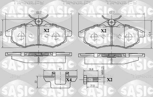 Тормозные колодки Sasic передние для Citroen C3 I 2002-2010. Артикул 6210004
