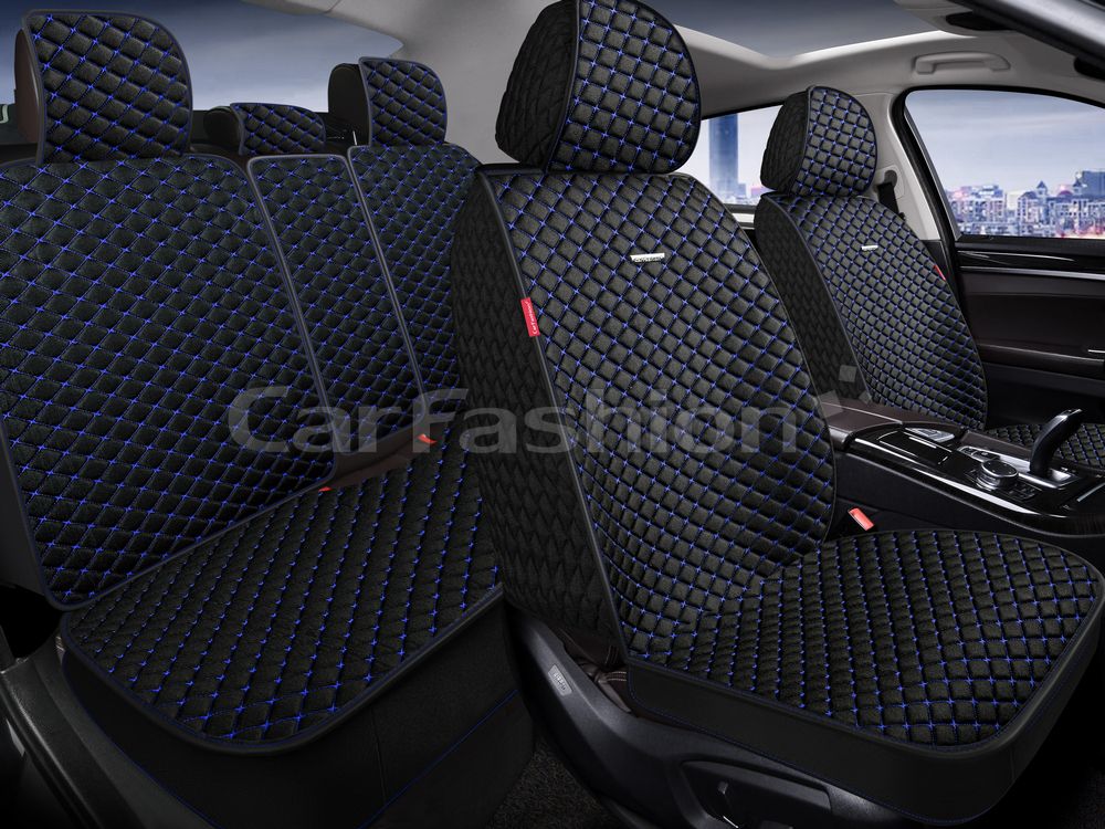 Накидки универсальные CarFashion Rancho Plus для авто, цвет Черный/Черный/Синий. Артикул 27358