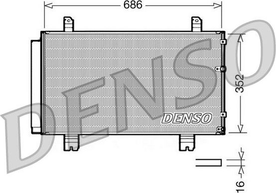 Радиатор кондиционера (конденсатор) Denso. Артикул DCN51002