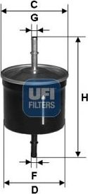 Топливный фильтр UFI. Артикул 31.624.00