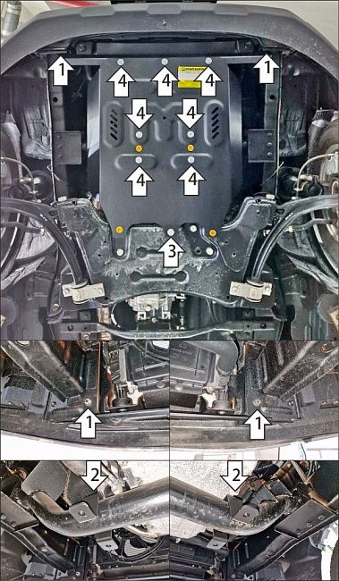 Защита Мотодор для картера и КПП Dongfeng K39 2023-2026. Артикул 78611
