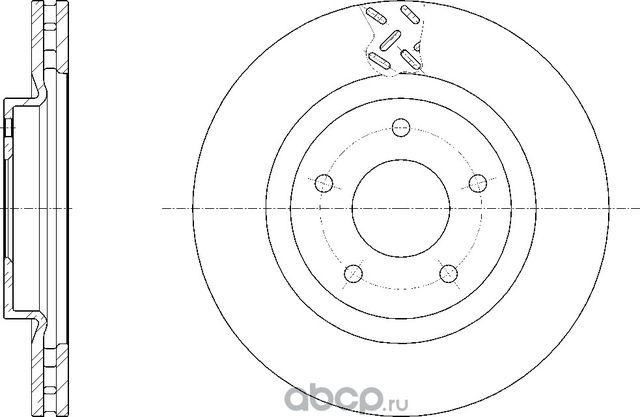 Диск тормозной вентилируемый (G-Brake). Артикул GR20804