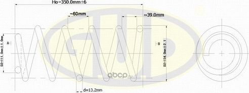 Пружина подвески G.U.D.. Артикул GCS014201