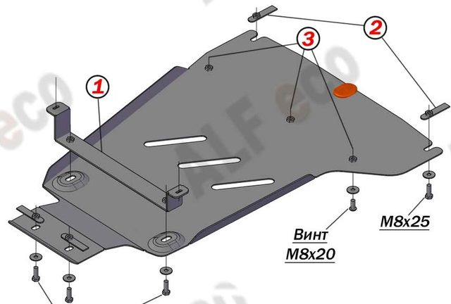 Защита алюминиевая Alfeco для КПП Mercedes-Benz CLK-Класс W209 до рестайлинга 2002-2005. Артикул ALF.36.18al