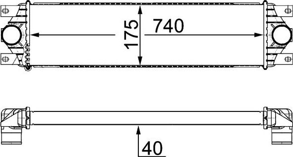 Интеркулер Mahle Behr для Nissan Interstar 2002-2026. Артикул CI 19 000S