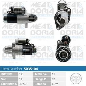 Стартер Meat & Doria для Mitsubishi Colt VI (Z20/Z30) 2004-2012. Артикул 5035104