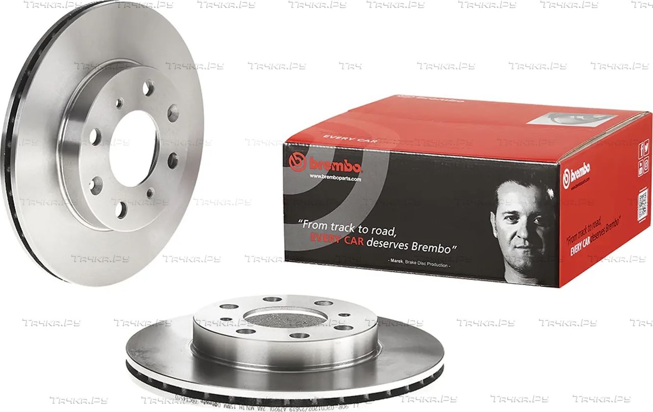 Тормозной диск Brembo передний для Honda Fit II 2008-2014. Артикул 09.C145.10