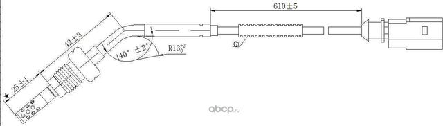 Датчик температуры выхлопных газов AUDI A3/ VW Golf V 1.9  2.0 TDI (Magtechnic). Артикул mag0090og