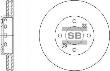 Тормозной диск Sangsin Hi-Q. Артикул SD2001