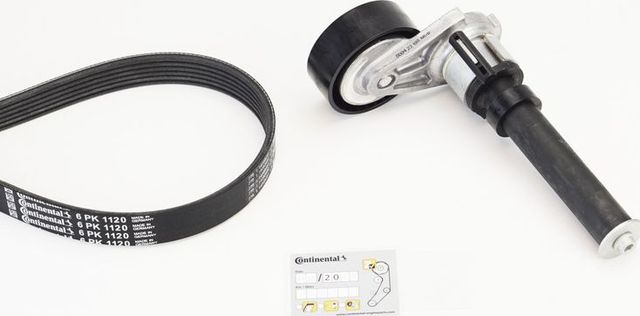 Приводной ремень поликлиновой с роликами (комплект) ContiTech. Артикул 6PK1120K2
