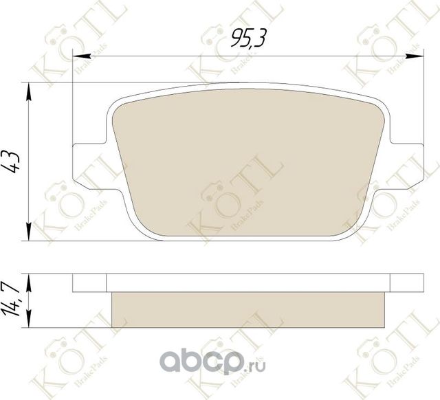 Колодки тормозные дисковые задние к-т FORD GALAXY/MONDEO/S-MAX/VOLVO S80/XC70/FR (Kotl) Kotl. Артикул 1708kt