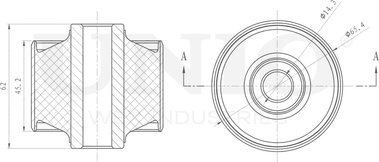 Сайлентблок рычага подвески (Unio). Артикул RMP-20570