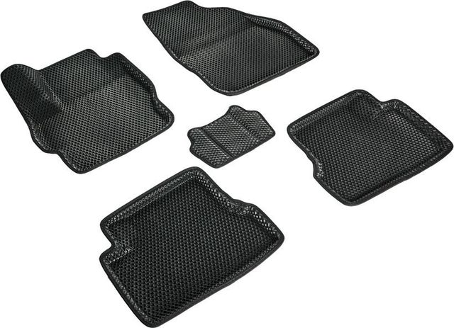 Коврики Seintex 3D EVA ромб для салона Mazda 3 II 2009-2013 ЧЕРНЫЕ. Артикул 98643
